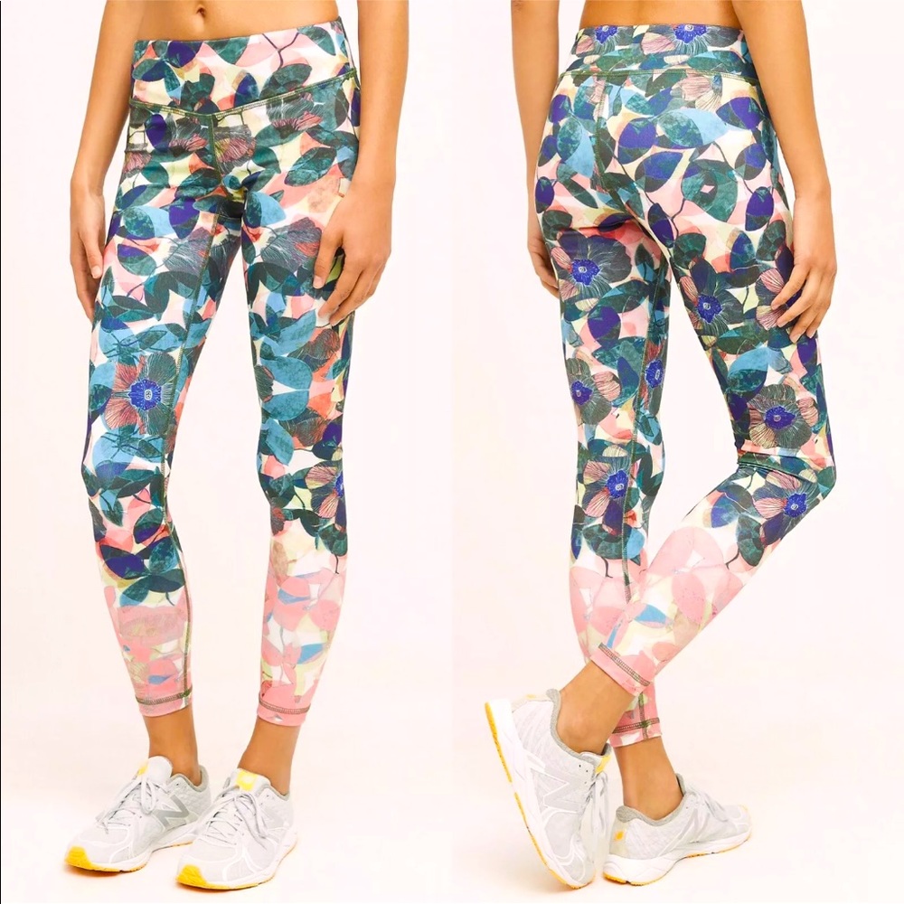 Anthropologie Pure + Good Floral Leggings XS